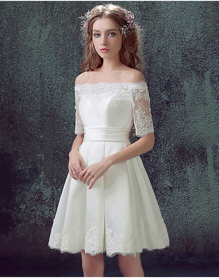 WDDH1627 Short Bride Wedding Dresses